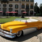 Dark yellow and white '51 Mercury built for Harold Saul.